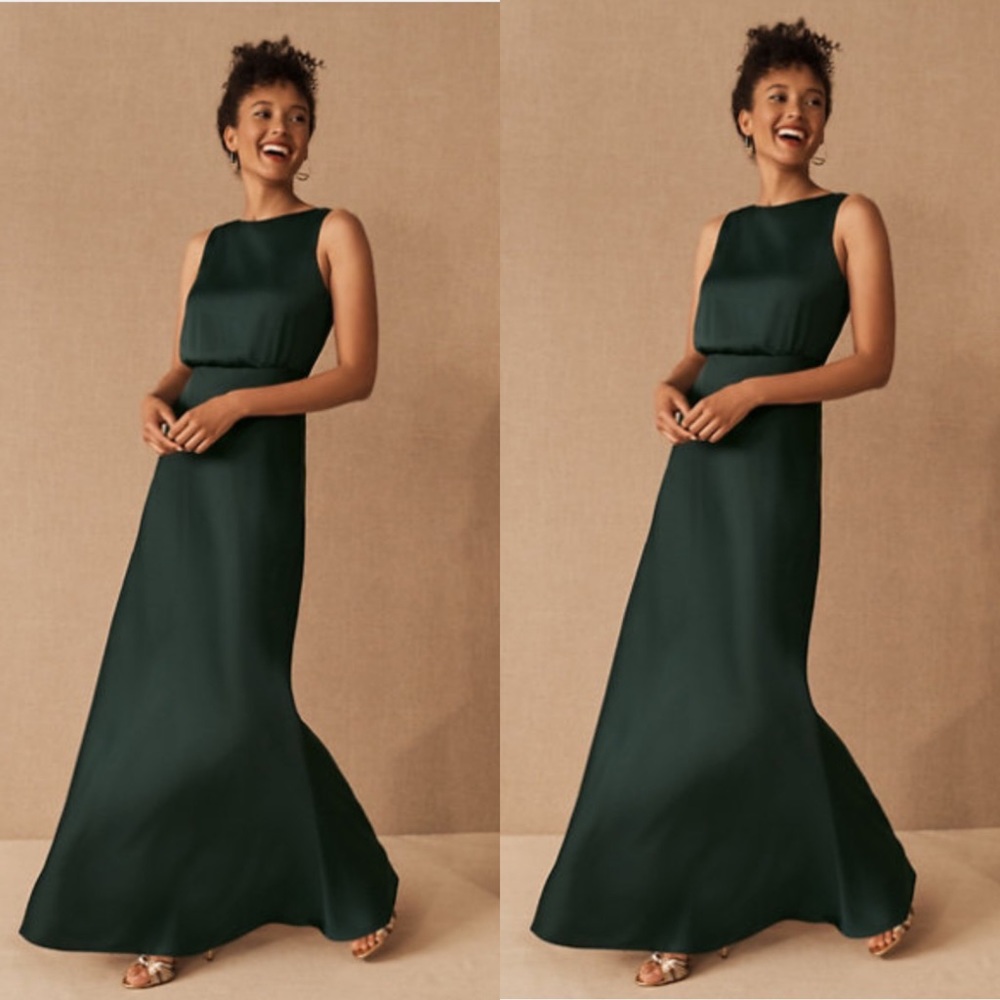 BHLDN Beckett Satin Charmeuse Maxi Dress